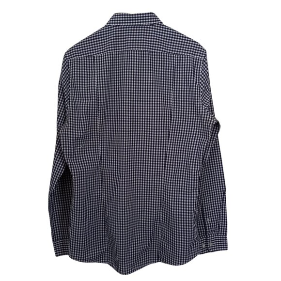 H&M Navy Gingham Men’s Shirt - Long Sleeve Button-Down, Size S - Picture 2 of 12